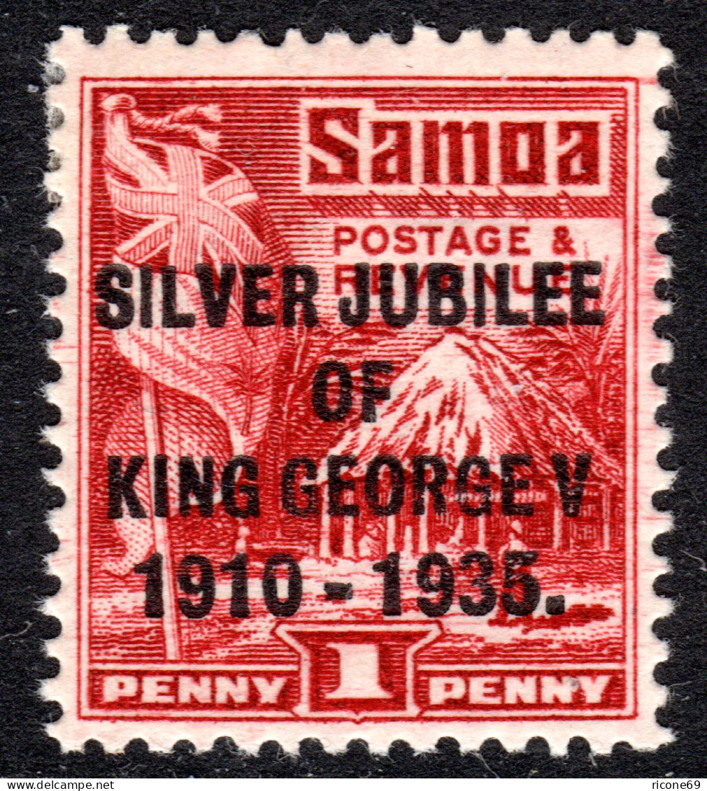 Samoa 72C *, Unused 1d Lake (SG 177ax) With Perforation 14/14 1/2. Ex P. Jensen - Samoa