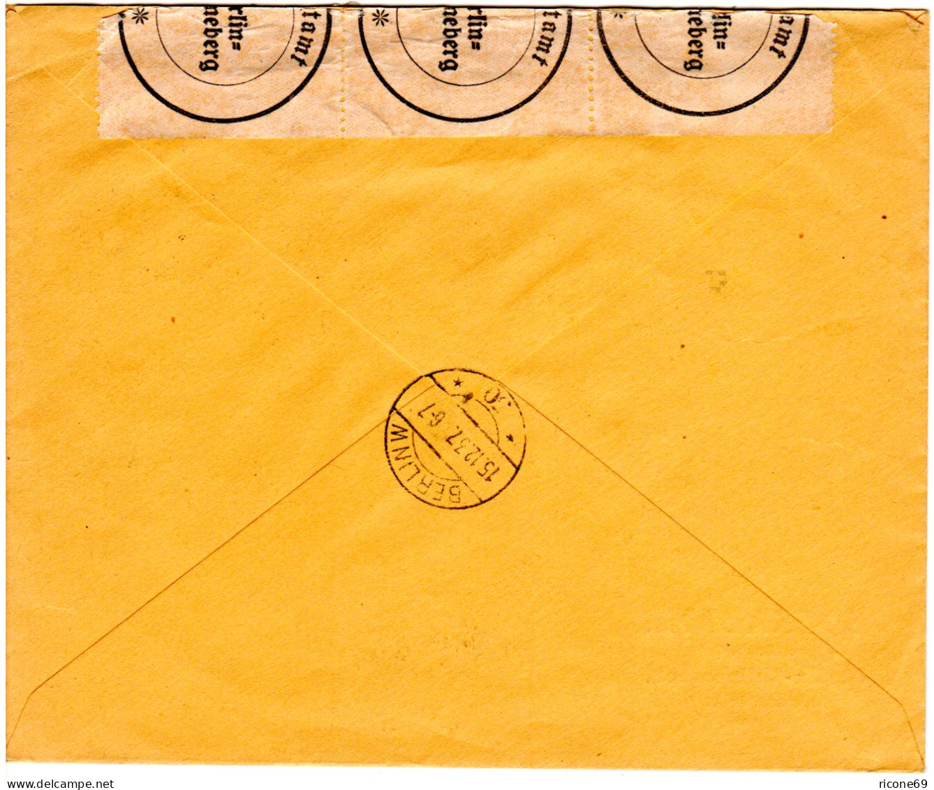 DR 1937, 58 Pf. Edeka Freistempel F. Einschreiben Orts-Postauftrag V. Berlin - Briefe U. Dokumente