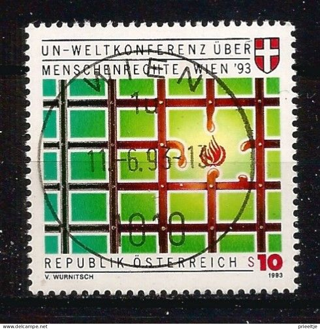 Austria - Oostenrijk 1993 U.N. Human Rights Conf. Y.T. 1931 (0) - Used Stamps