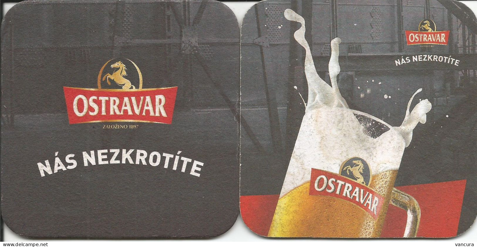 Czech Republic Ostravar Nas Nezkrotite You Won't Tame Us Black - Beer Mats