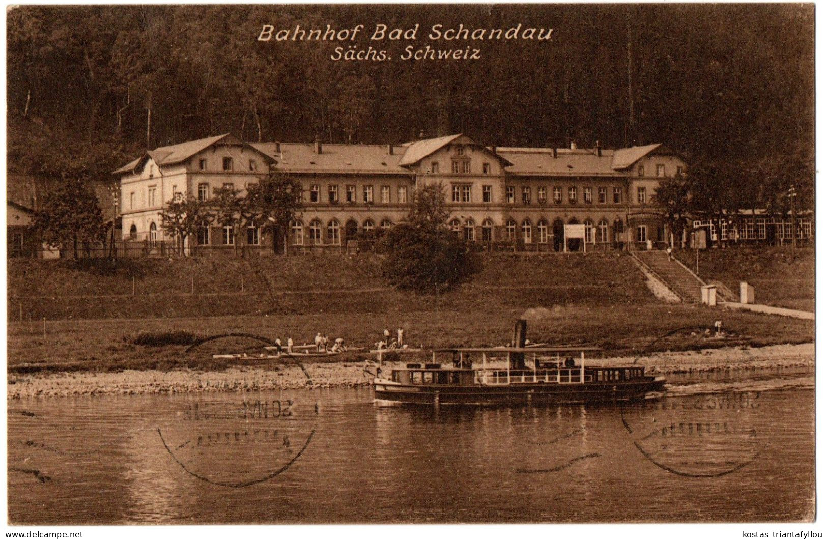 1.12.22, BAD SCHANDAU, BAHNHOF, 1932, POSTCARD - Bad Schandau