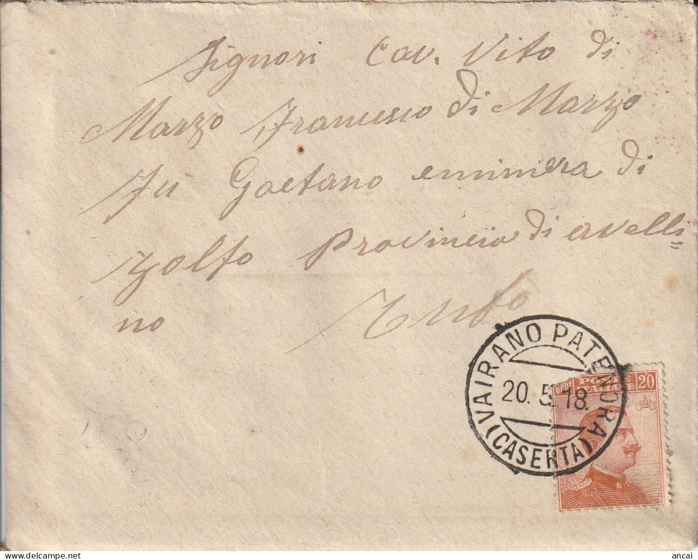 Italy. A205. Vairano Patenora. 1918. Lettera Con Guller VAIRANO PATENORA (CASERTA),  Completa Di Testo. - Poststempel