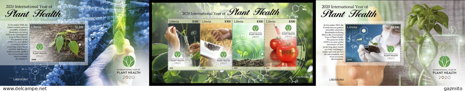 Liberia 2020, Year Of The Planet Health, 4val In BF+2BF - Groenten