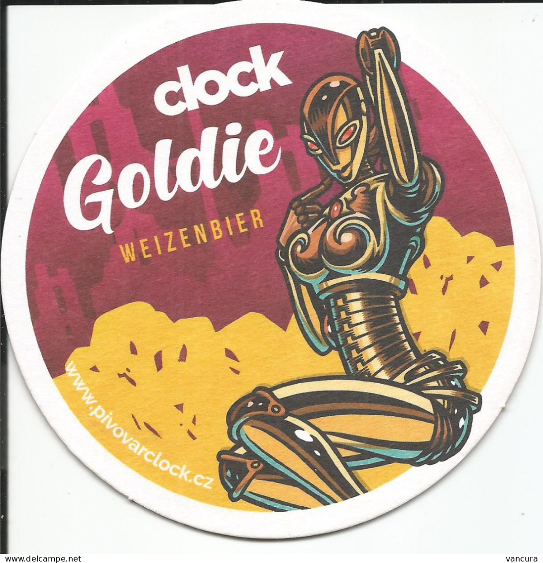 Czech Republic Clock Brewery Goldie 2023 - Bierviltjes