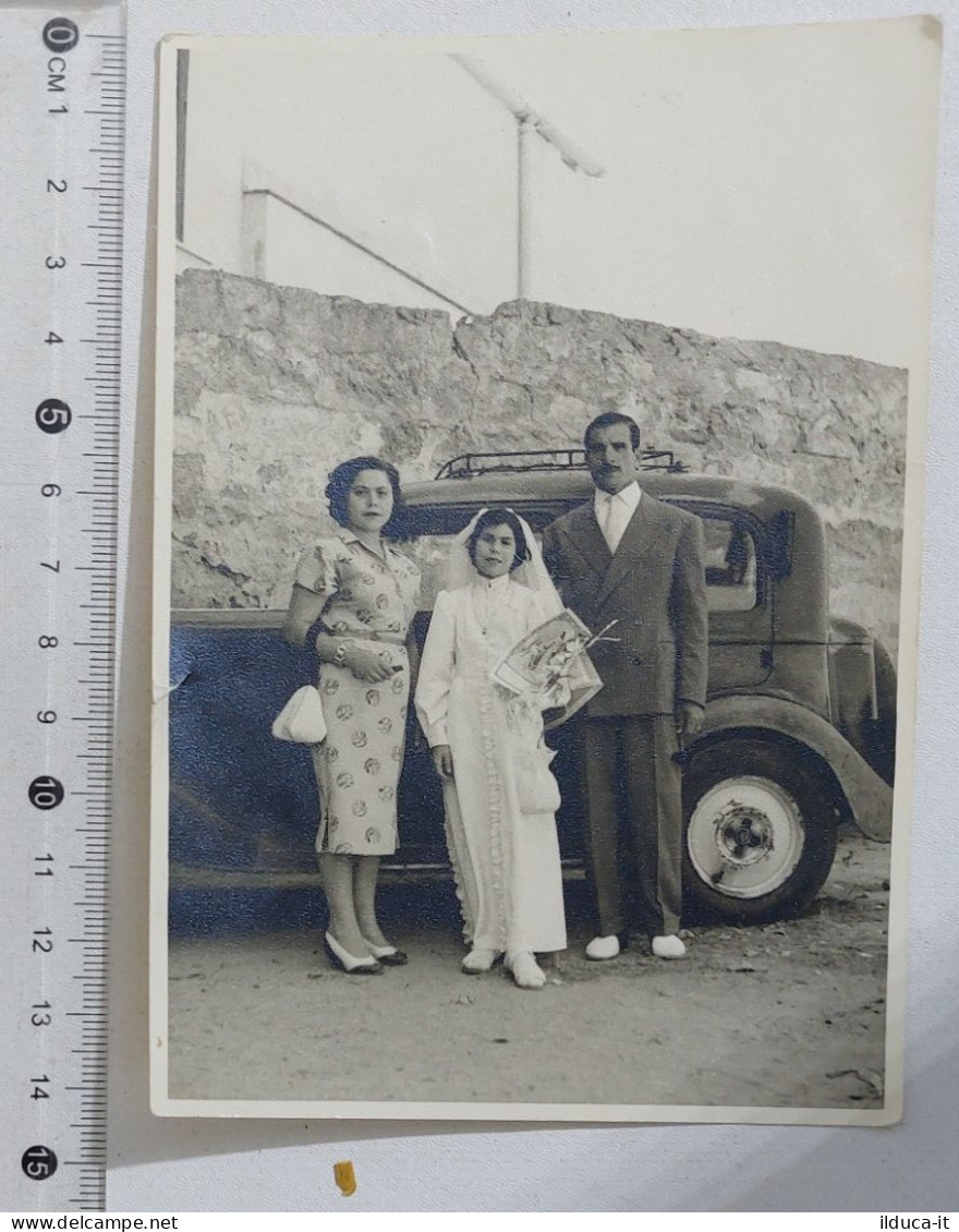 52299 0025 Foto D'epoca - Prima Comunione Con Auto D'epoca - 1953 - Europa