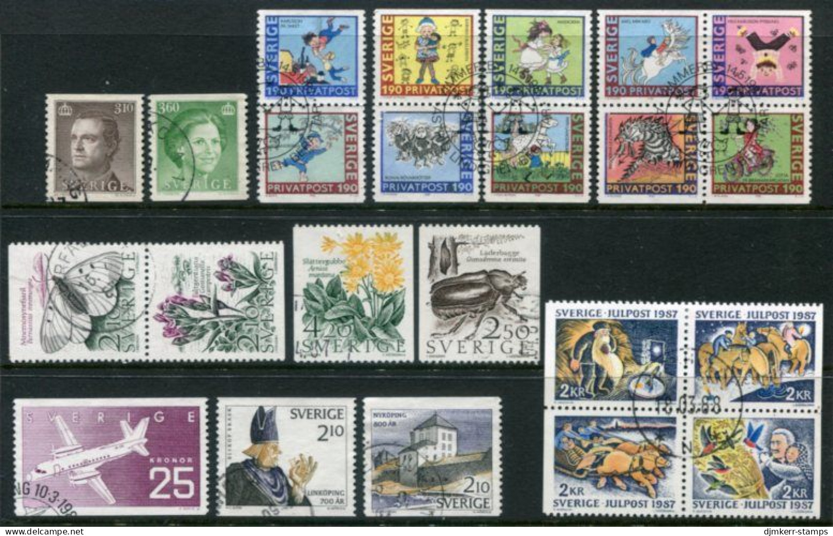 SWEDEN 1987 Six Issues Used. - Gebraucht