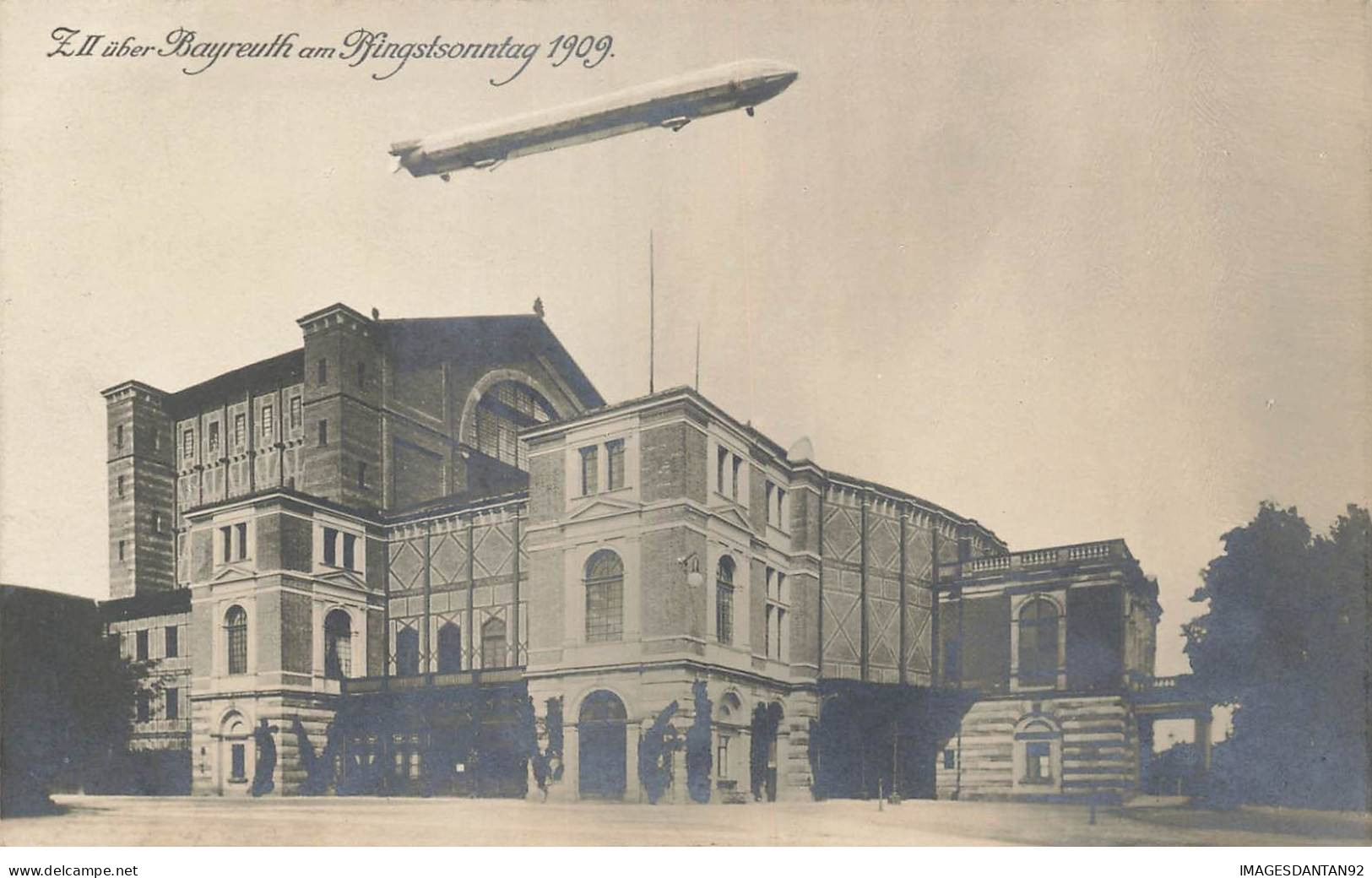 ALLEMAGNE #FG57129 BAYREUTH AM FINGSTSONNTAG 1909 DIRIGEABLE BALLON ZEPPELIN - Bayreuth