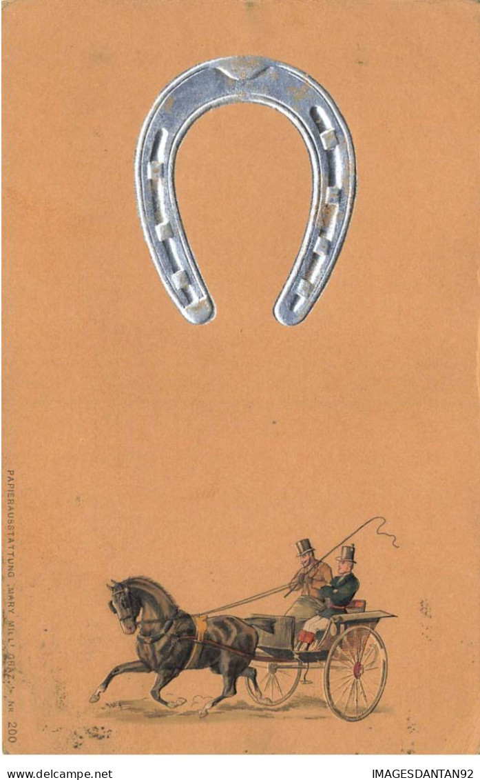 CHEVAL #FG57076 EQUITATION ATTELAGE COCHER MARY MILL GRAZ NÂ°200 GAUFREE ILLUSTRATEUR - Chevaux