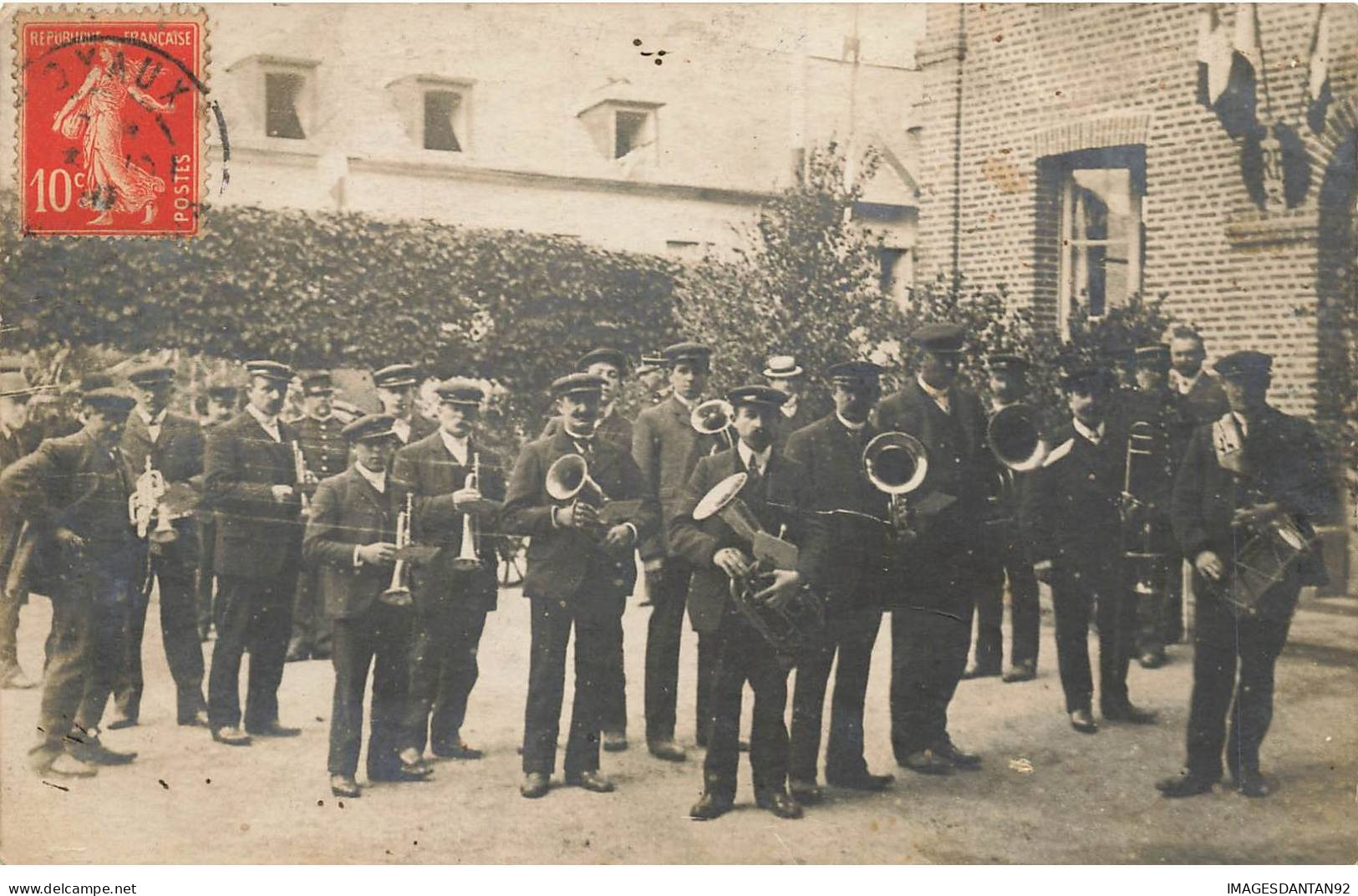 14 MOYAUX #FG57042 LA FANFARE DEVANT HOTEL DE VILLE CARE PHOTO - Other & Unclassified