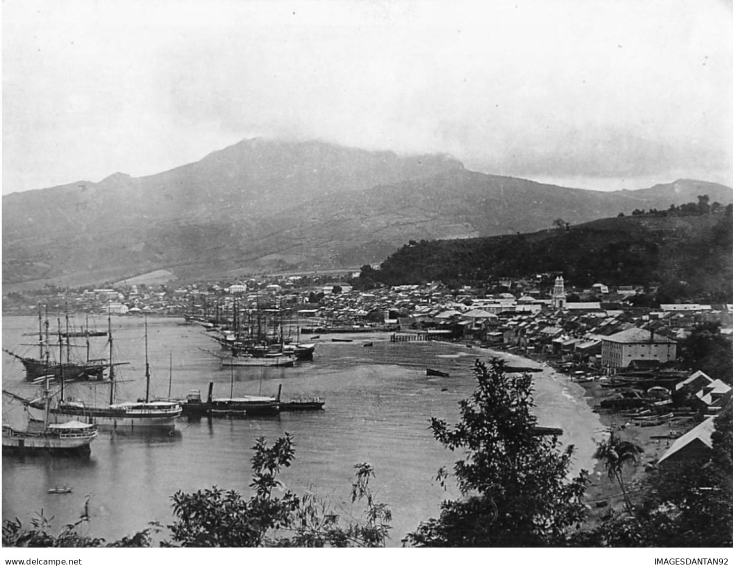 MARTINIQUE #FG57023 AVANT ERUPTION DE LA MONTAGNE PELEE PHOTOGRAPHIE 15.5X11.5 CM - Otros & Sin Clasificación