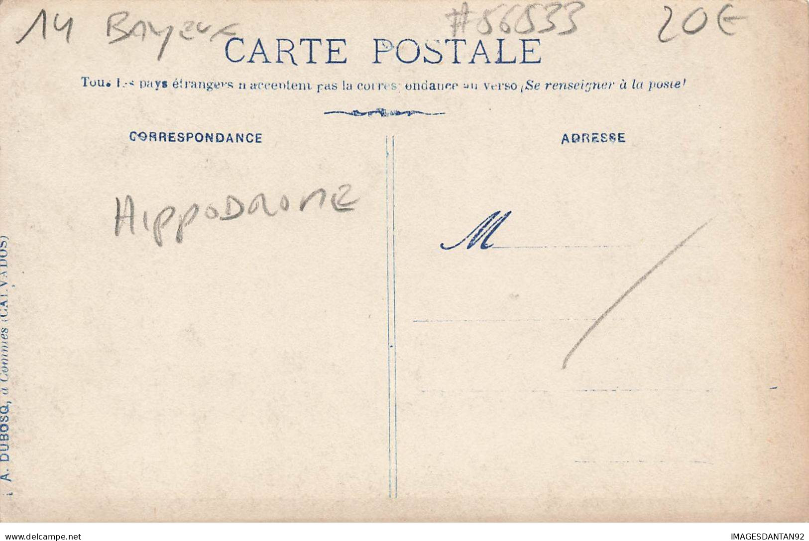 14 BAYEUX  #FG56533 COURSES HIPPODROME HIPPISME 1907 CARTE PHOTO NÂ°1 - Bayeux