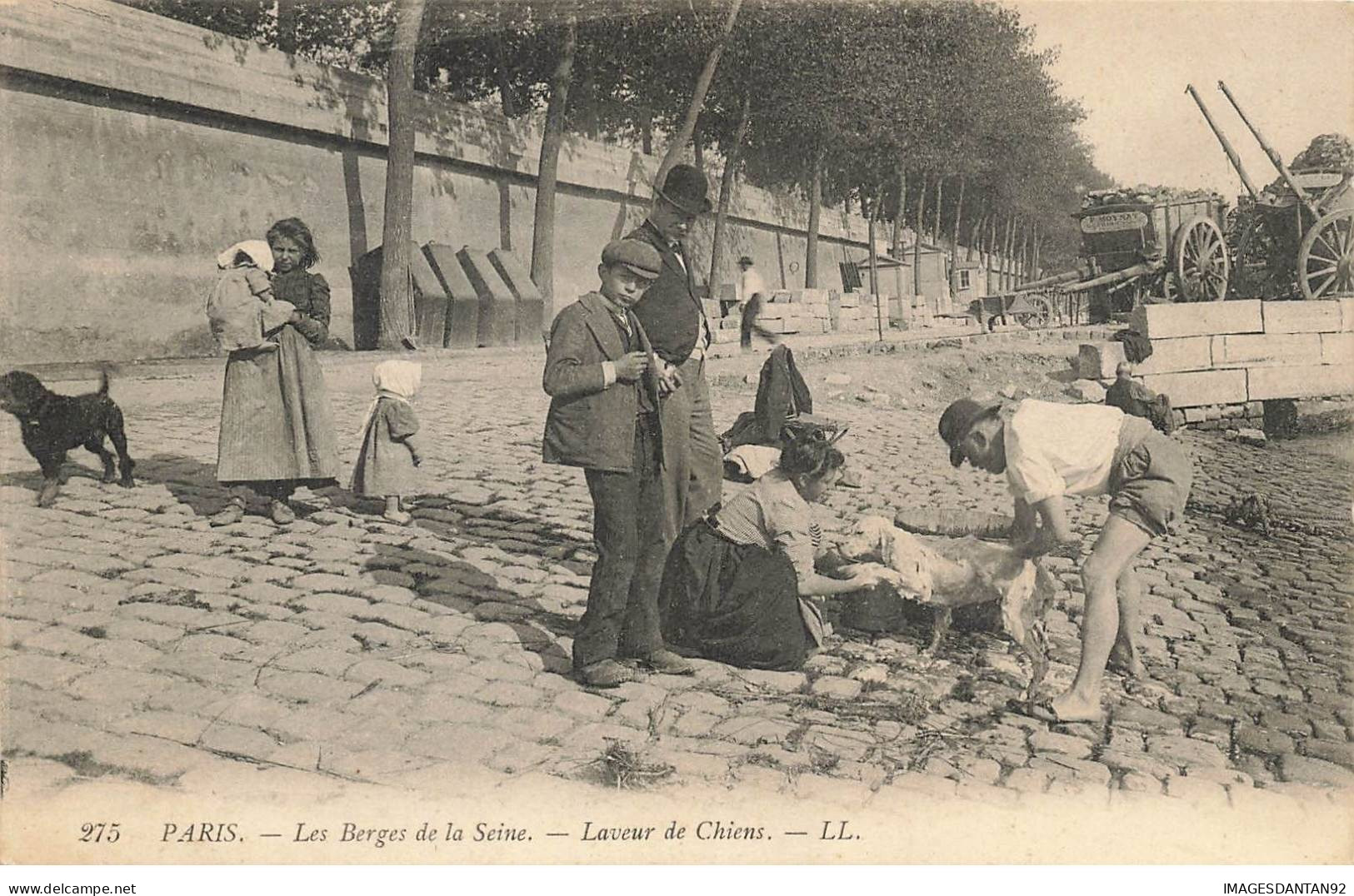 75 PARIS #FG56559 PETITS METIERS LE LAVEUR DE CHIEN SUR LES BERGES DE LA SEINE - Straßenhandel Und Kleingewerbe