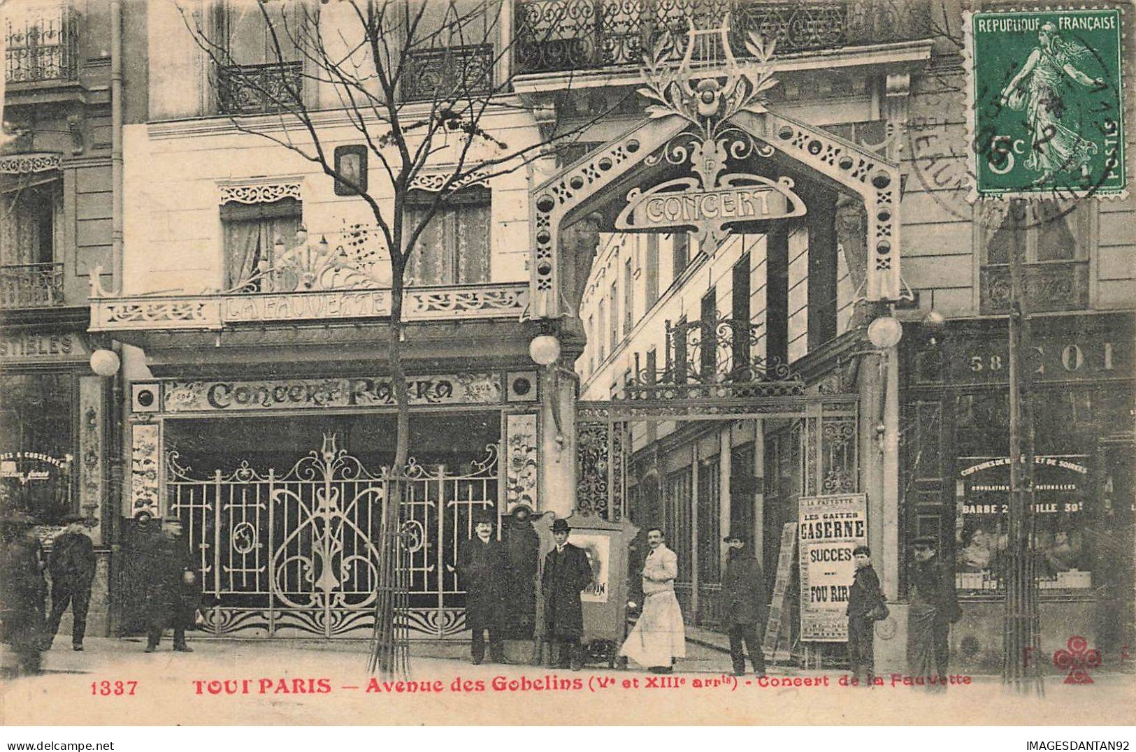 75013 TOUT PARIS #FG56572 AVENUE DES GOBELINS CONCERT DE LA FAUVETTE - Paris (13)
