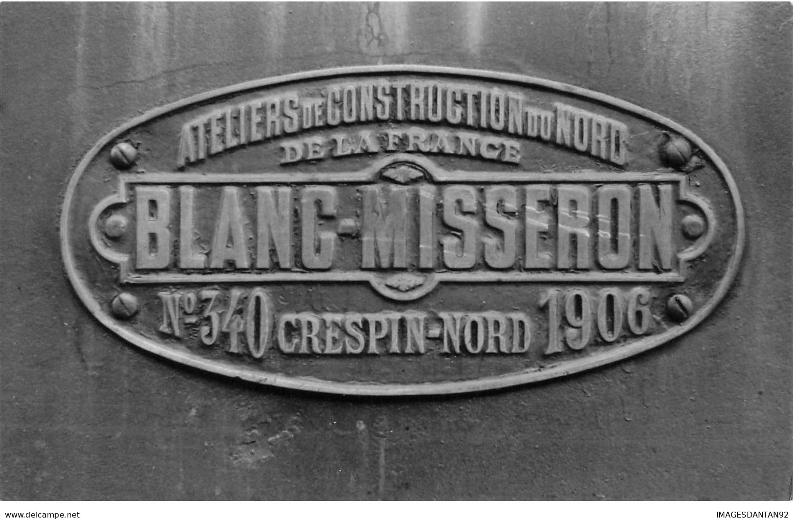 59 BLANC MISSERON #FG56686 PHOTO RENAUD TRAIN LOCOMOTIVE CRESPIN NORD 1906 ATELIERS DE CONSTRUCTION - Sonstige & Ohne Zuordnung