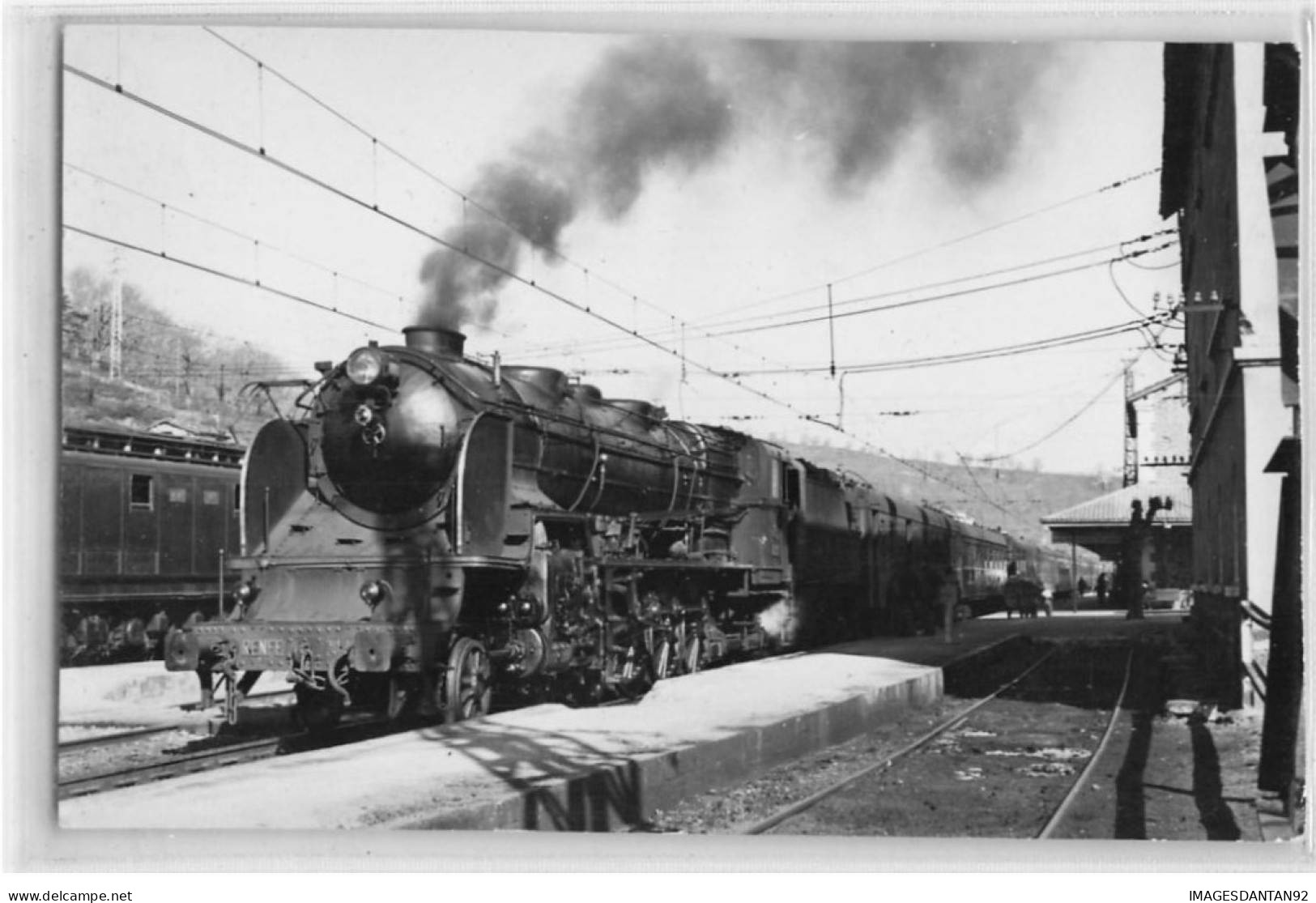 ESPAGNE #FG56679 TRAIN LOCOMOTIVE EN GARE RENFE 241.... PHOTO JACQUES RENAUD - Other & Unclassified