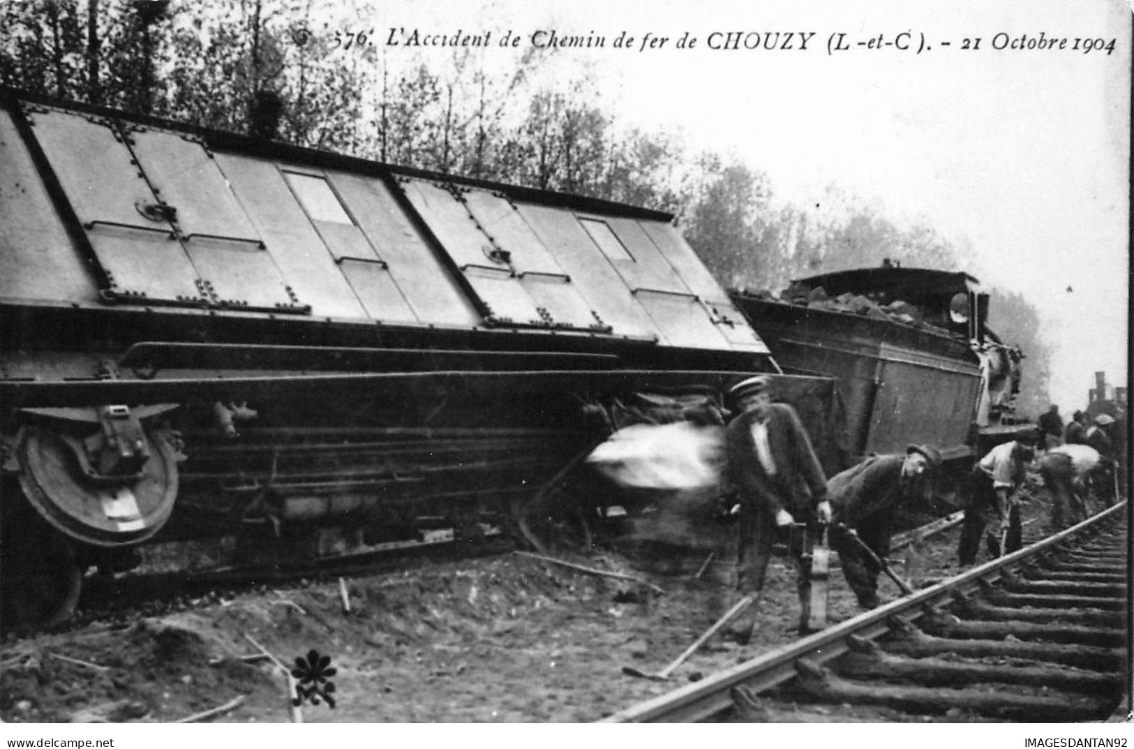 41 CHOUZY #FG56685 REPRODUCTION PHOTO BERSOT TRAIN LOCOMOTIVE ACCIDENT - Sonstige & Ohne Zuordnung