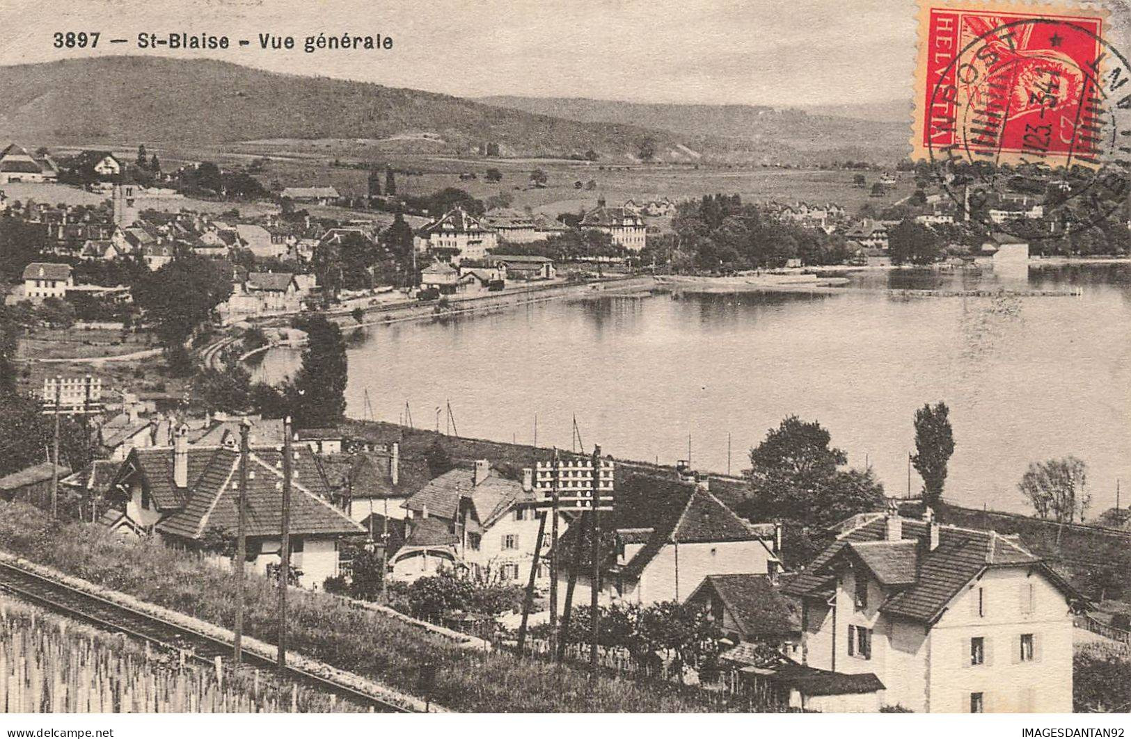 SUISSE #FG56753 SAINT BLAISE VUE GENERALE BAHNPOST AMBULANT - Saint-Blaise