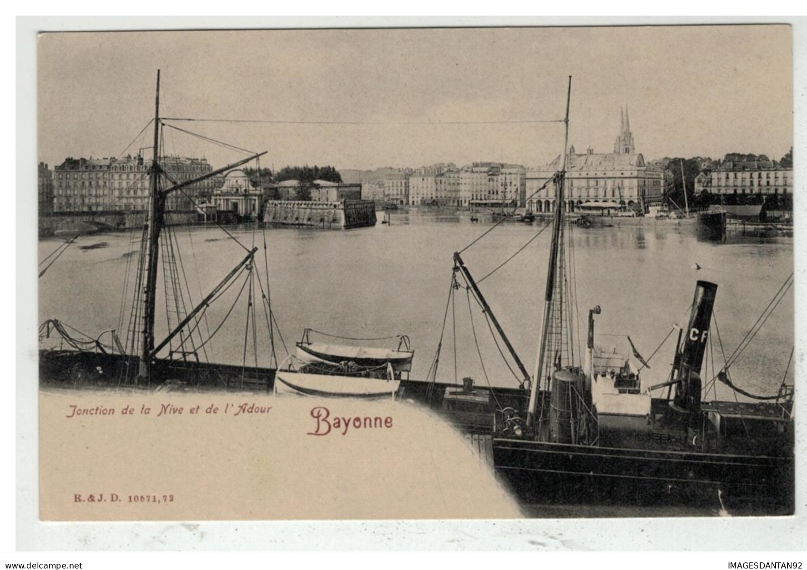 64 BAYONNE #11533 JONCTION DE LA NIVE ET DE L ADOUR EDIT R. J. D. - Bayonne