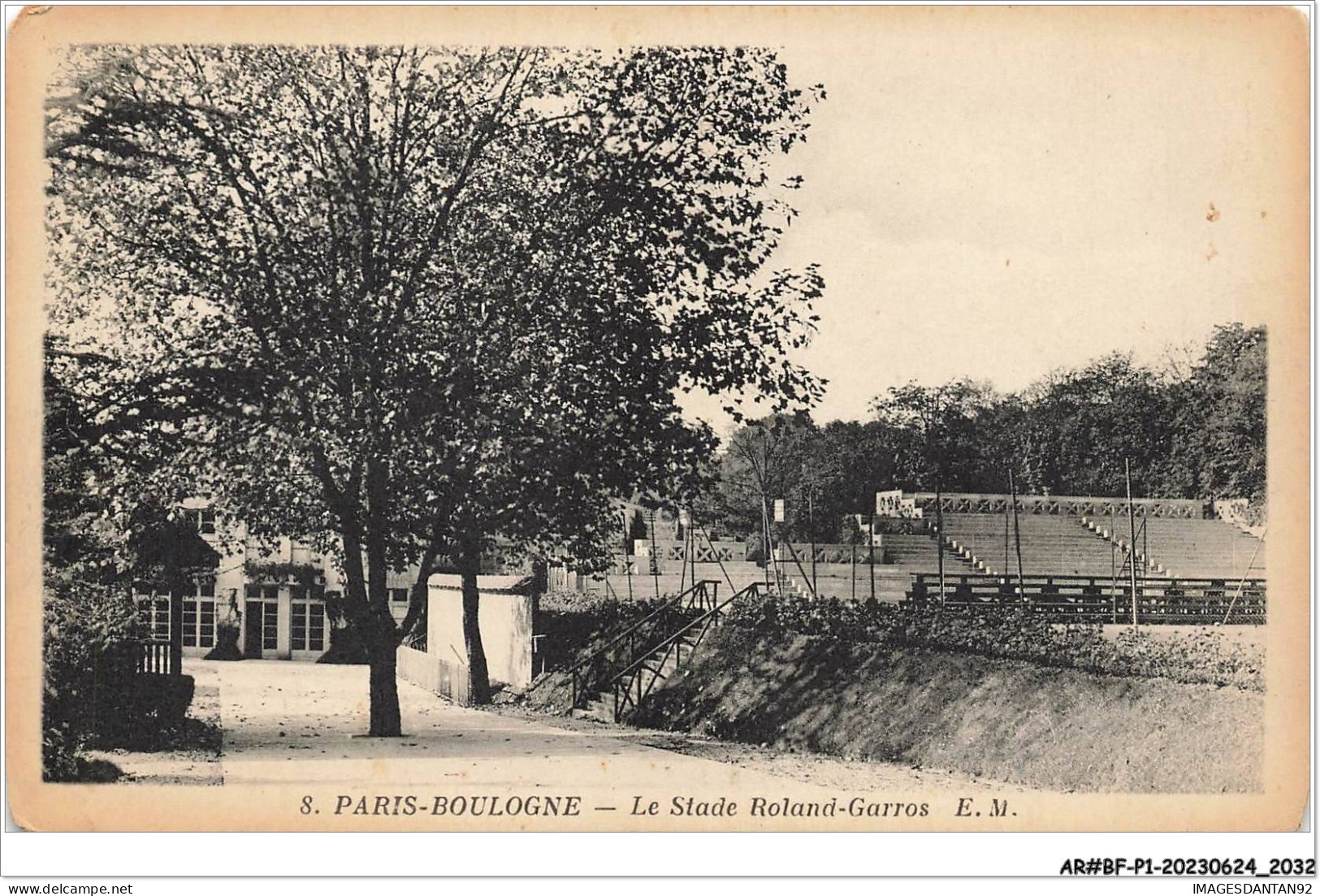 AR#BFP1-92-1018 - PARIS-BOULOGNE - Le Stade Roland-Garros - NÂ°3 TENNIS - Boulogne Billancourt