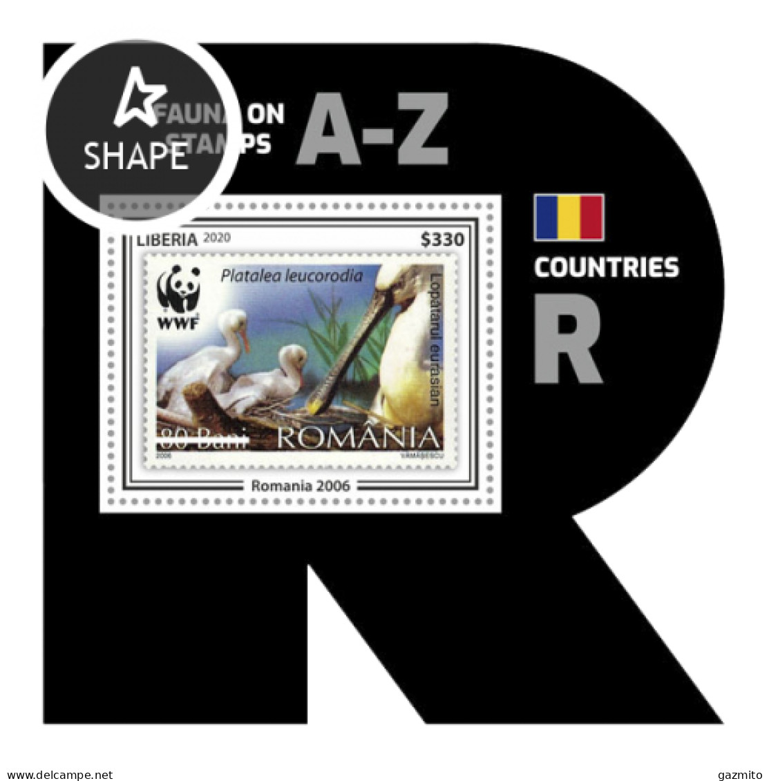 Liberia 2020, WWF, Bird, BF - Unused Stamps