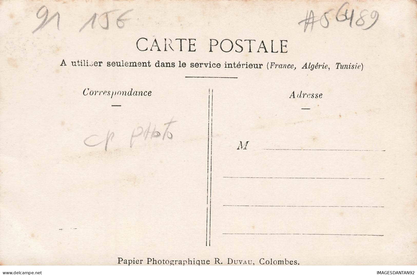 91 ETAMPES #FG56489 CATASTROPHE FERROVIAIRE NUIT DE NOVEMBRE 1908 TRAIN CARTE PHOTO - Etampes