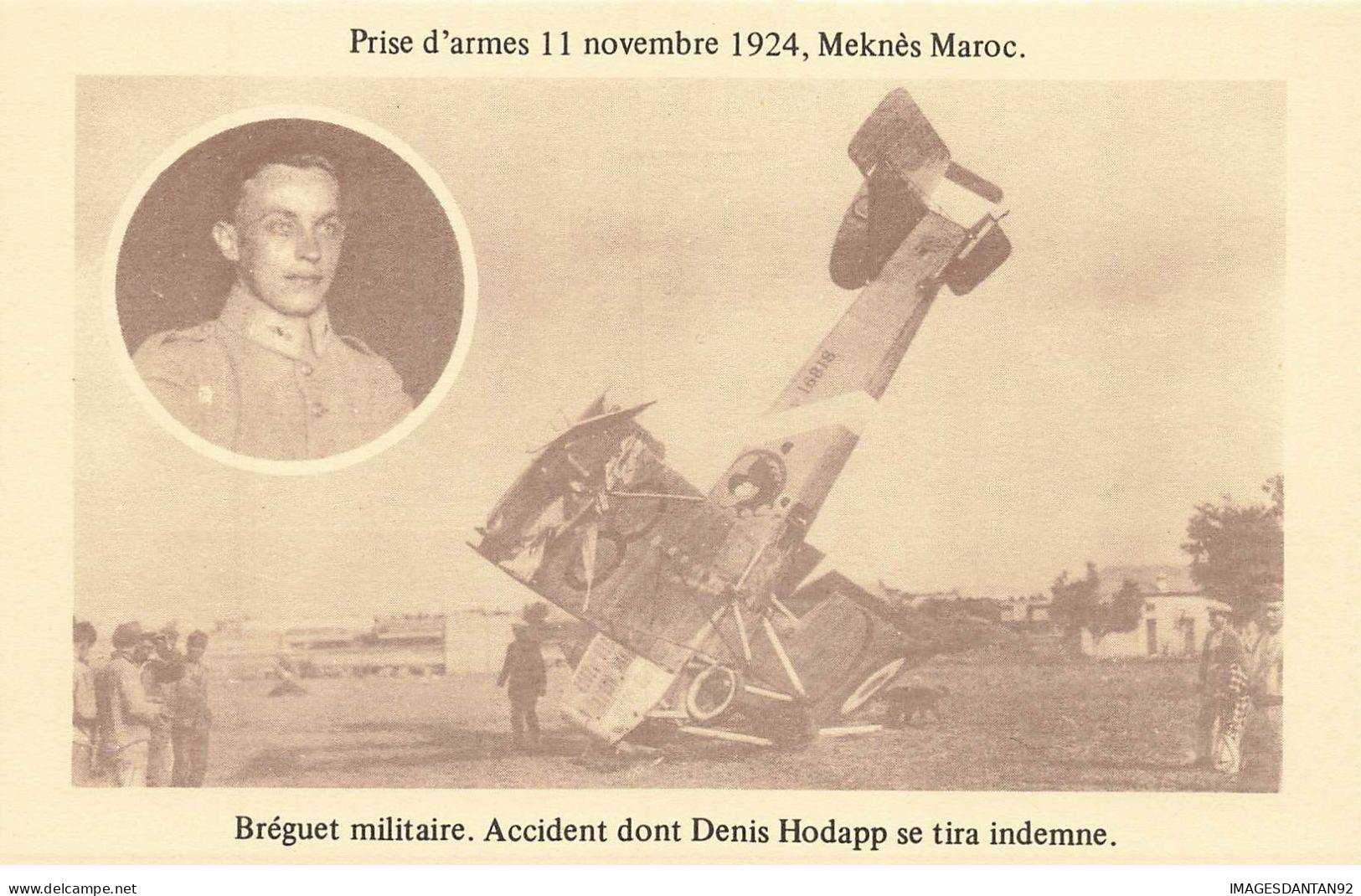 AVIATION #FG56917 LIGNES AERIENNES LATECOERE AVION MILITAIRE BREGUET ACCIDENT PILOTE HODAPP MEKNES MAROC - ....-1914: Precursors