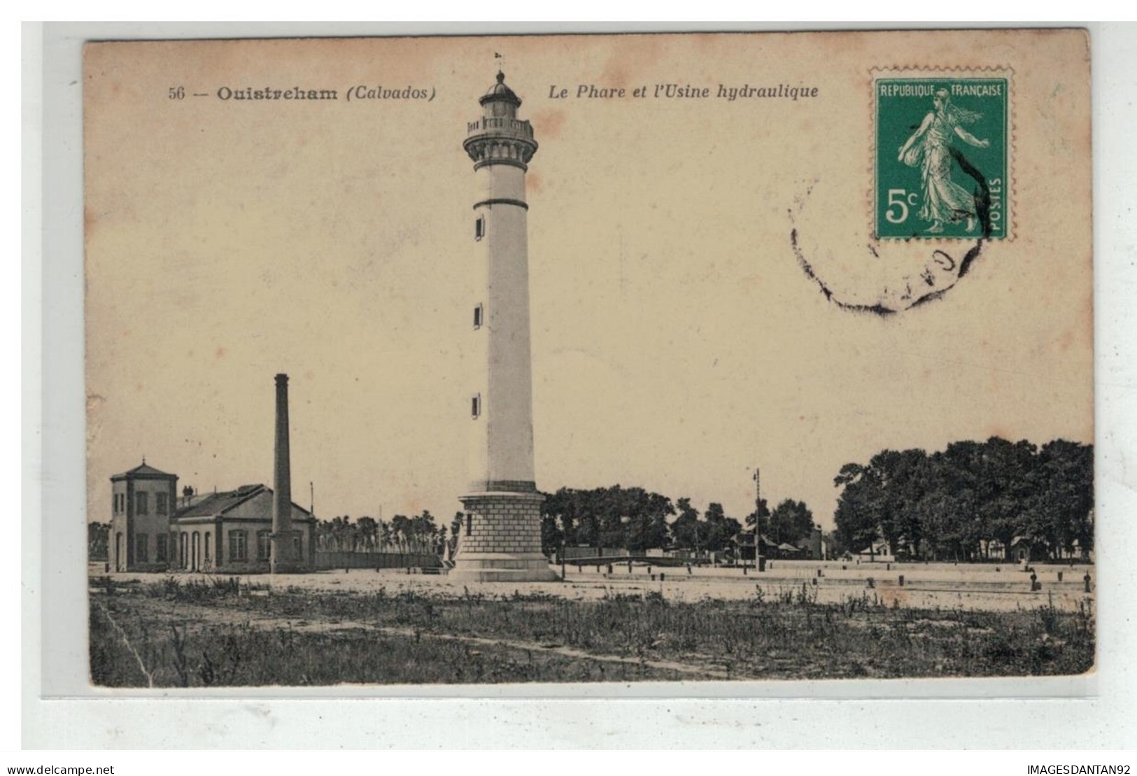 14 OUISTREHAM LE PHARE ET USINE HYDRAULIQUE NÂ°56 - Ouistreham