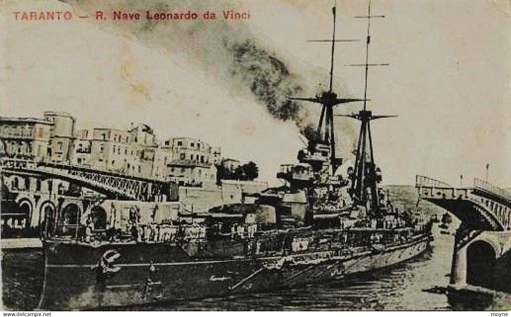 1941 - Italie  -   TARANTO  :  R . NAVE  -  LEONARDO DA VINCI - Taranto