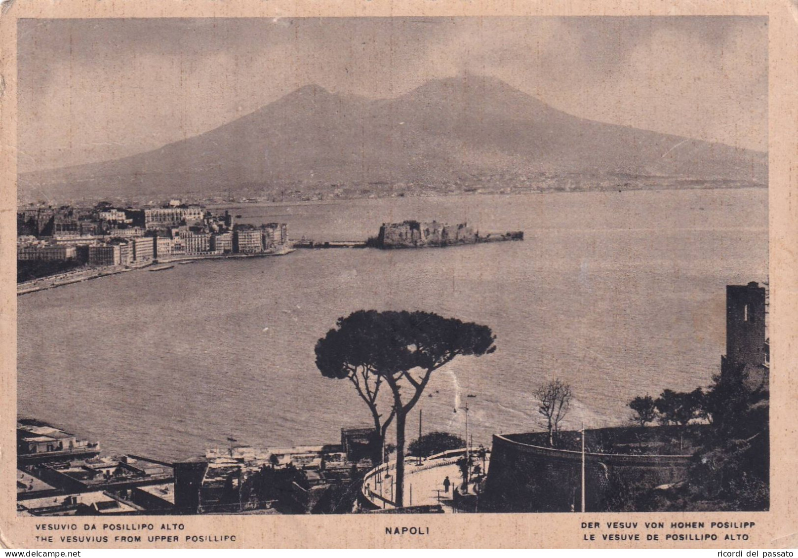 Cartolina Napoli - Vesuvio Da Posillipo Alto - Napoli (Neapel)