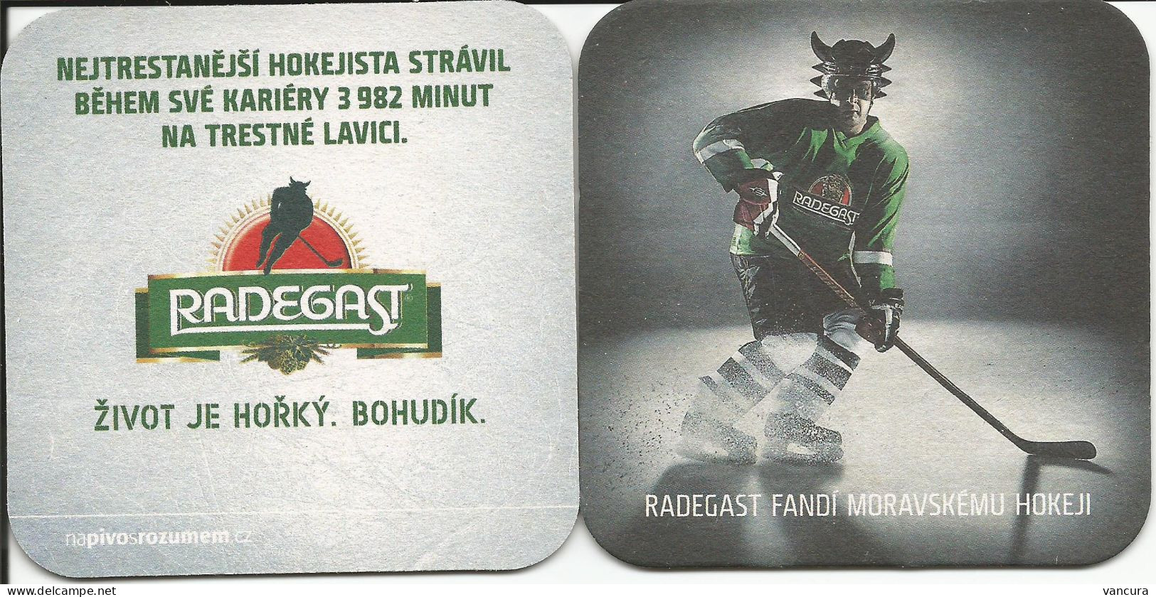 Czech Republic Radegast Supports Moravian Ice-Hockey - Beer Mats