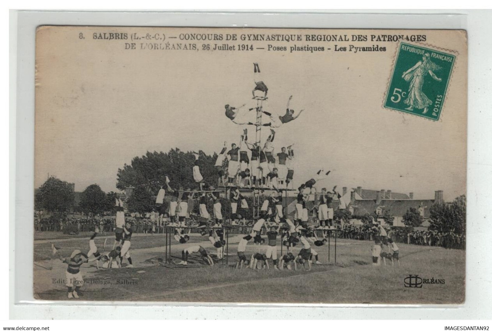 41 SALBRIS CONCOURS DE GYMNASTIQUE REGIONAL DES PATRONAGES DE L ORLEANAIS POSES PLASTIQUES PYRAMIDES NÂ°8 - Salbris