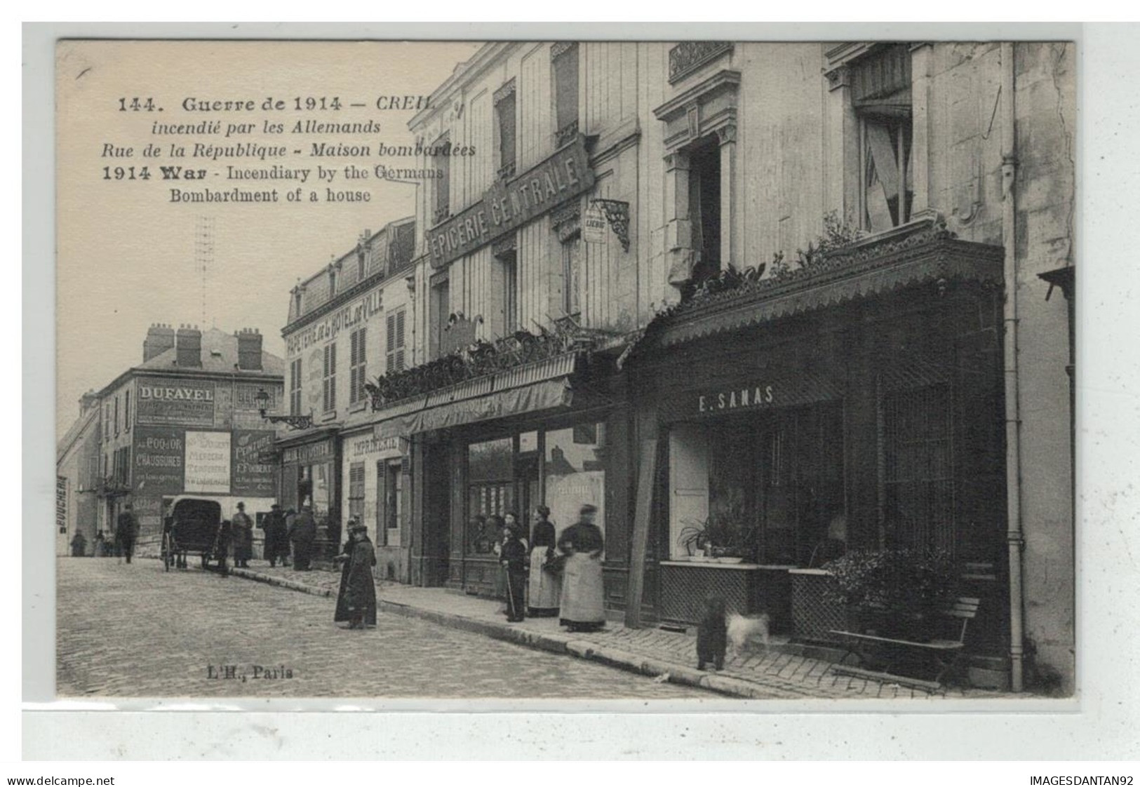 60 CREIL #10339 RUE DE LA REPUBLIQUE MAISON BOMBARDEES NÂ°144 - Creil