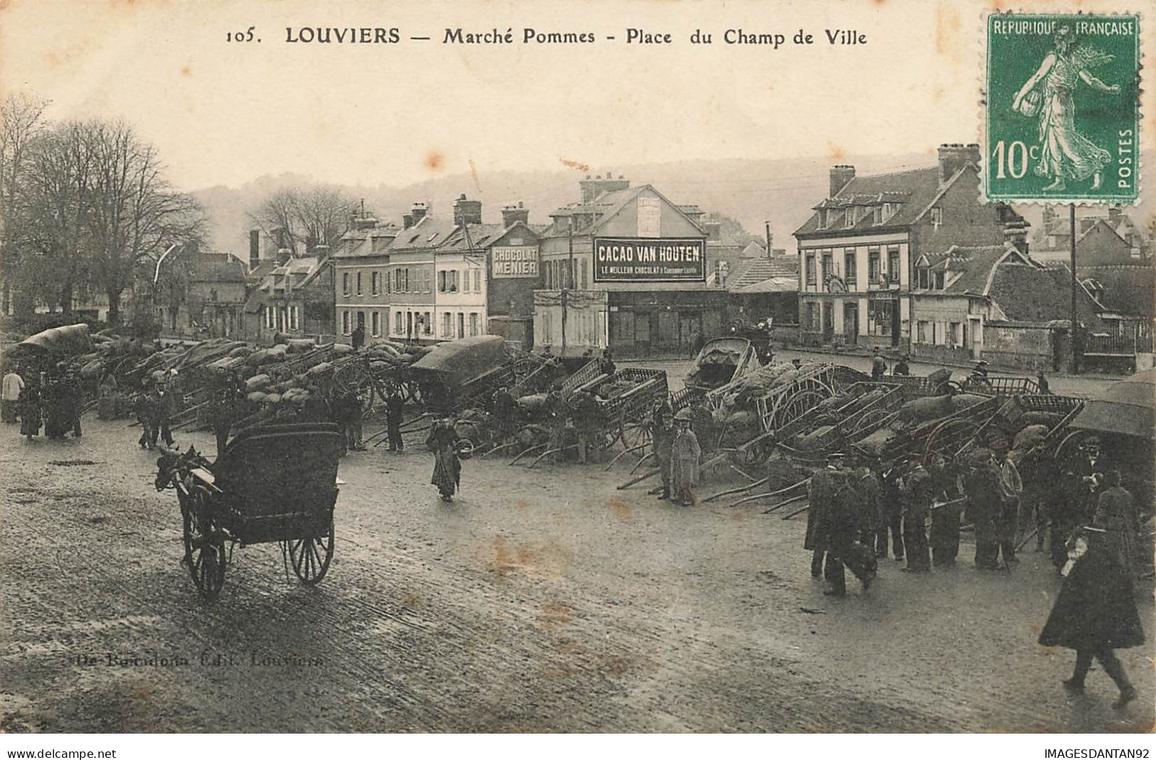 27 LOUVIERS #21075 MARCHE AUX POMMES PLACE DU CHAMP DE VILLE - Louviers