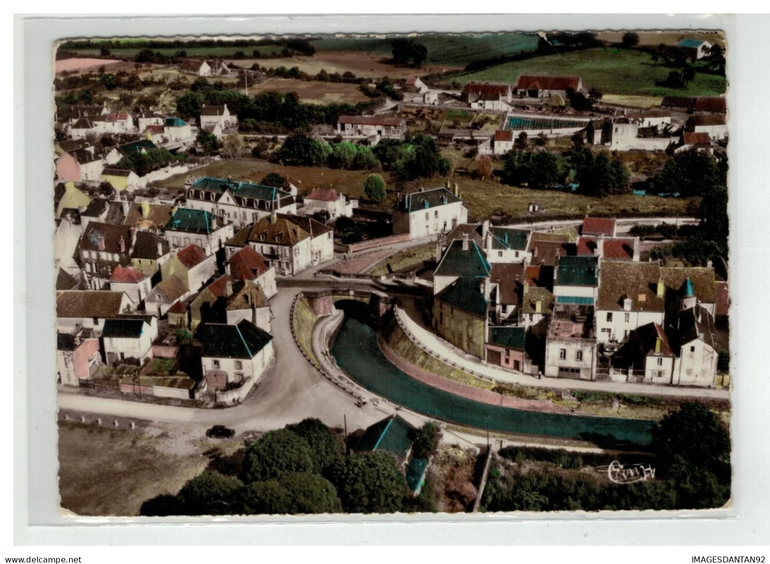 58 CHATILLON EN BAZOIS #10576 VUE AERIENNE SUR LE CANAL NÂ°183 35 A - Chatillon En Bazois