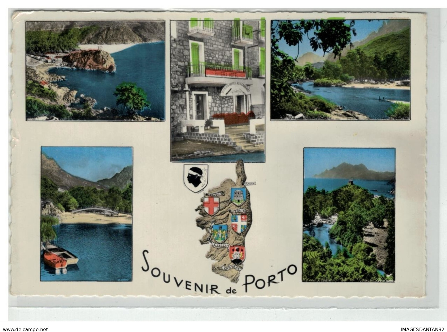 20 A PORTO SOUVENIR HOTEL RIVIERA VUES MULTIPLES AERIENNES N 20 198 88 - Autres & Non Classés