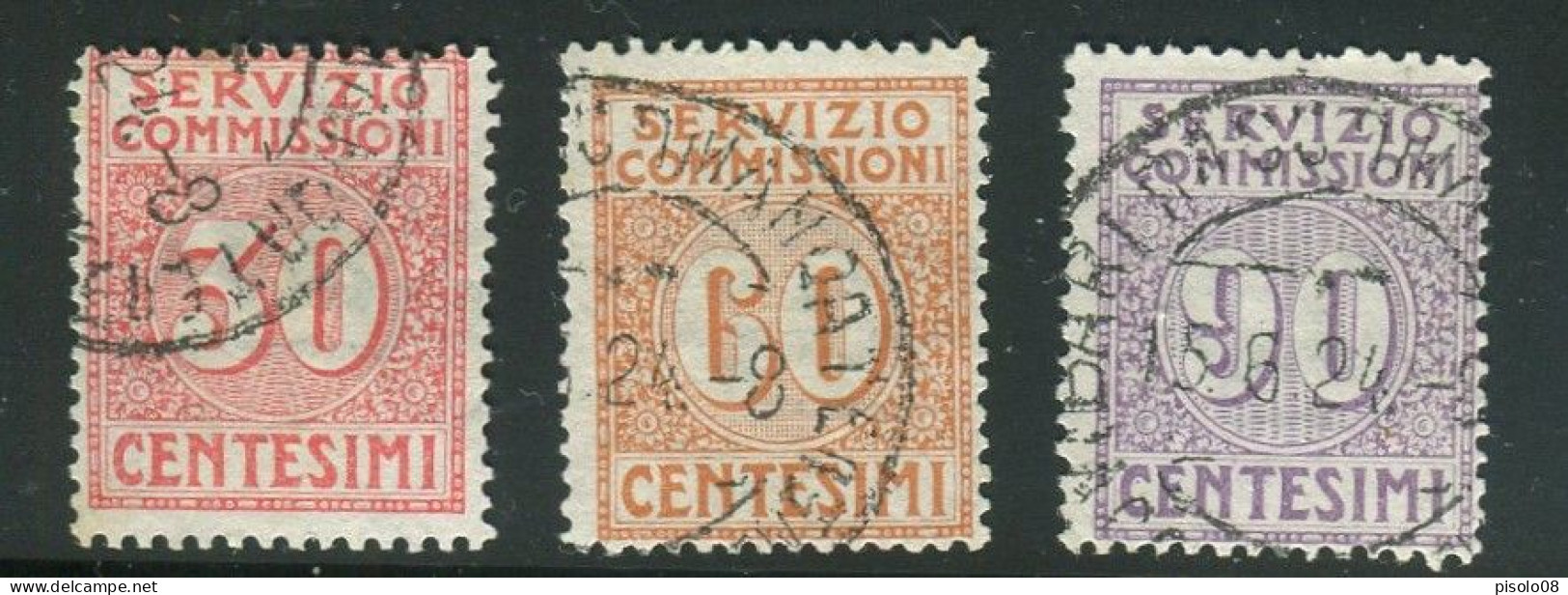 REGNO 1913 SERVIZIO COMMISSIONI SERIE CPL. USATA CENTRATA - Impuestos