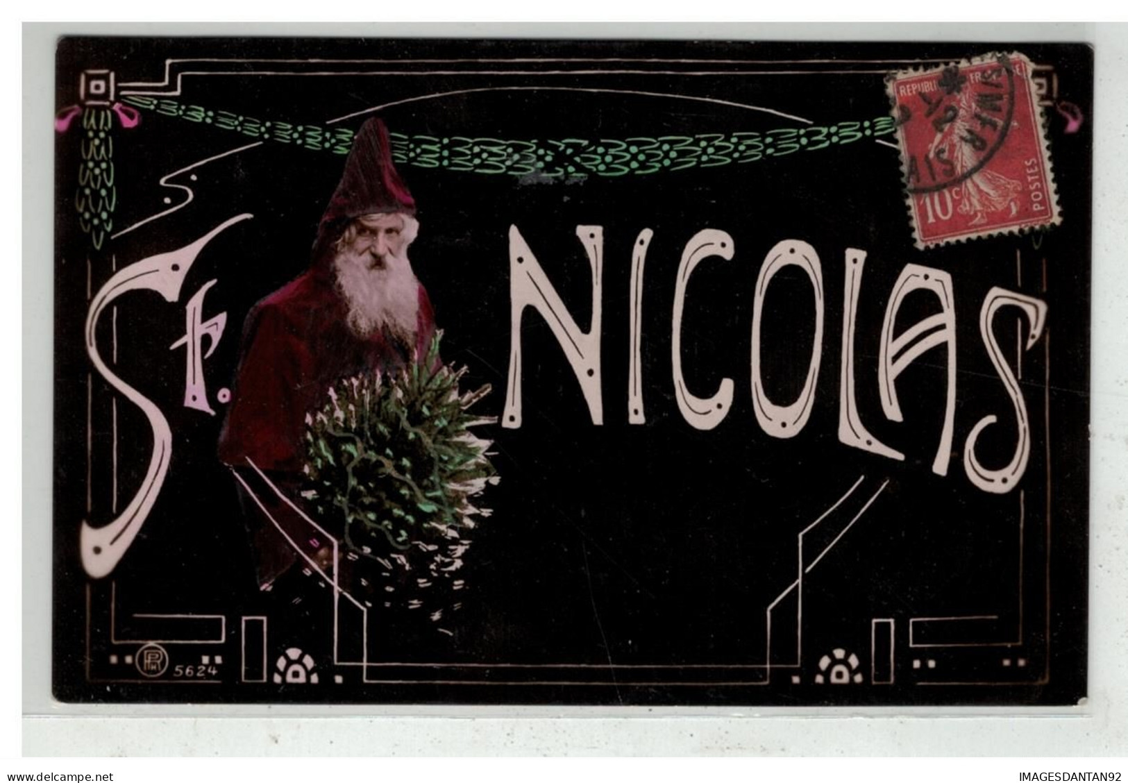 NOEL SAINT NICOLAS #17512 PERE NOEL SAPIN DECOR ART NOUVEAU - Sinterklaas