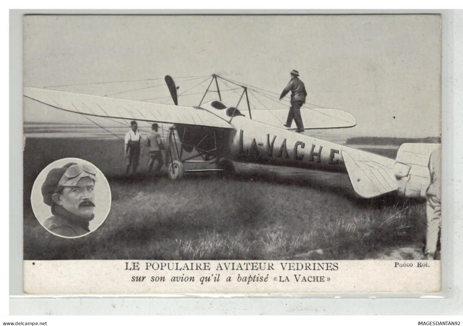 AVIATION #18373 AVION PLANE VEDRINES SUR SON AVION LA VACHE - ....-1914: Voorlopers