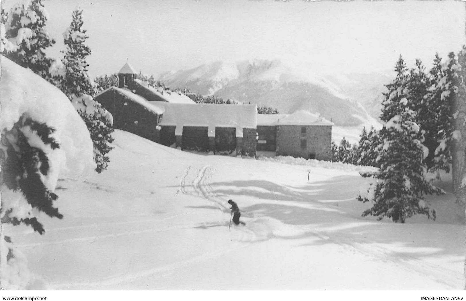 66 FONT ROMEU #22433 ERMITAGE CARTE PHOTO SKI SKIEUR - Sonstige & Ohne Zuordnung