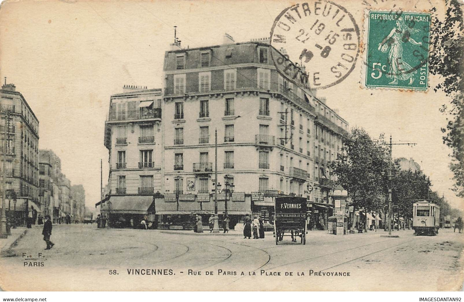 94 VINCENNES #21764 RUE DE PARIS PLACE PREVOYANCE TRAMWAY COMMERCES BOUTIQUES - Vincennes