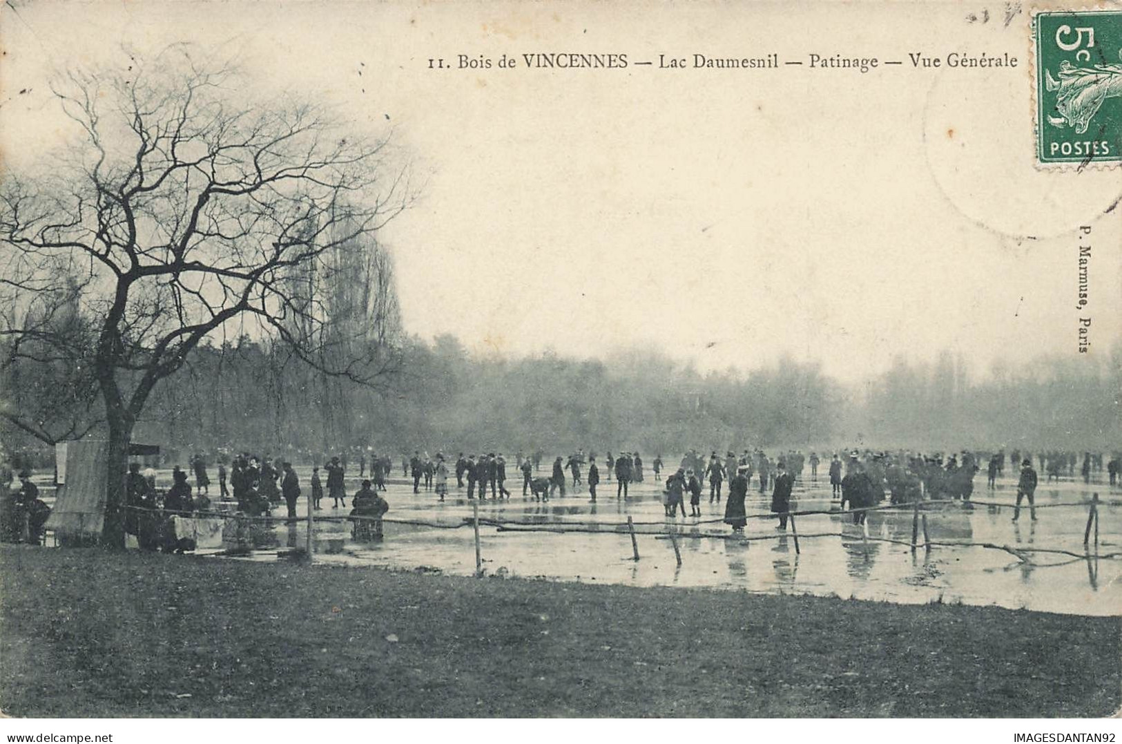 94 VINCENNES #21754 BOIS LAC DAUMESNIL GELE PATINAGE VUE GENERALE - Vincennes