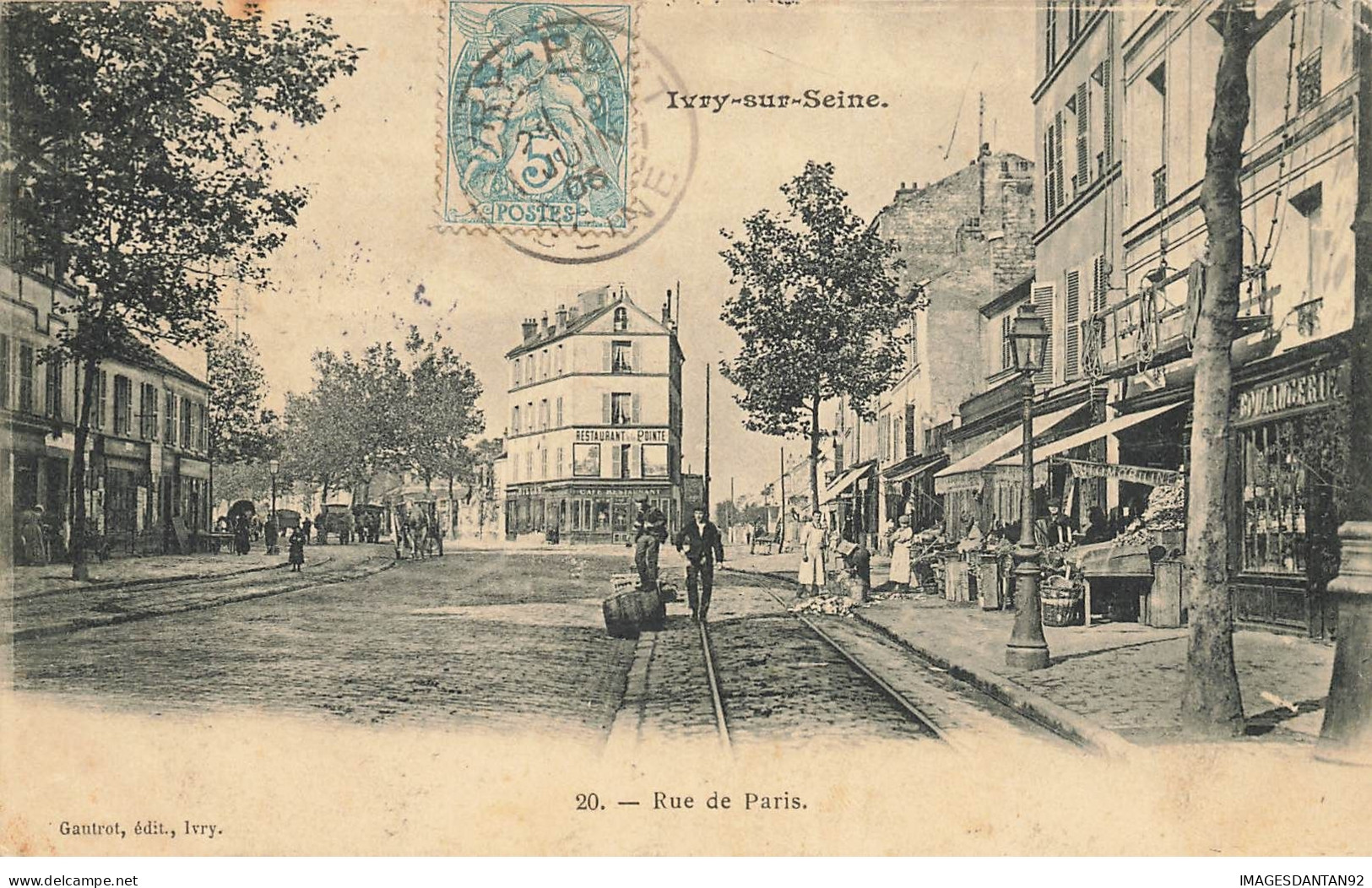 94 IVRY SUR SEINE #21866 RUE DE PARIS RESTAURANT LA POINTE BOUTIQUES COMMERCES ATTELAGES - Ivry Sur Seine
