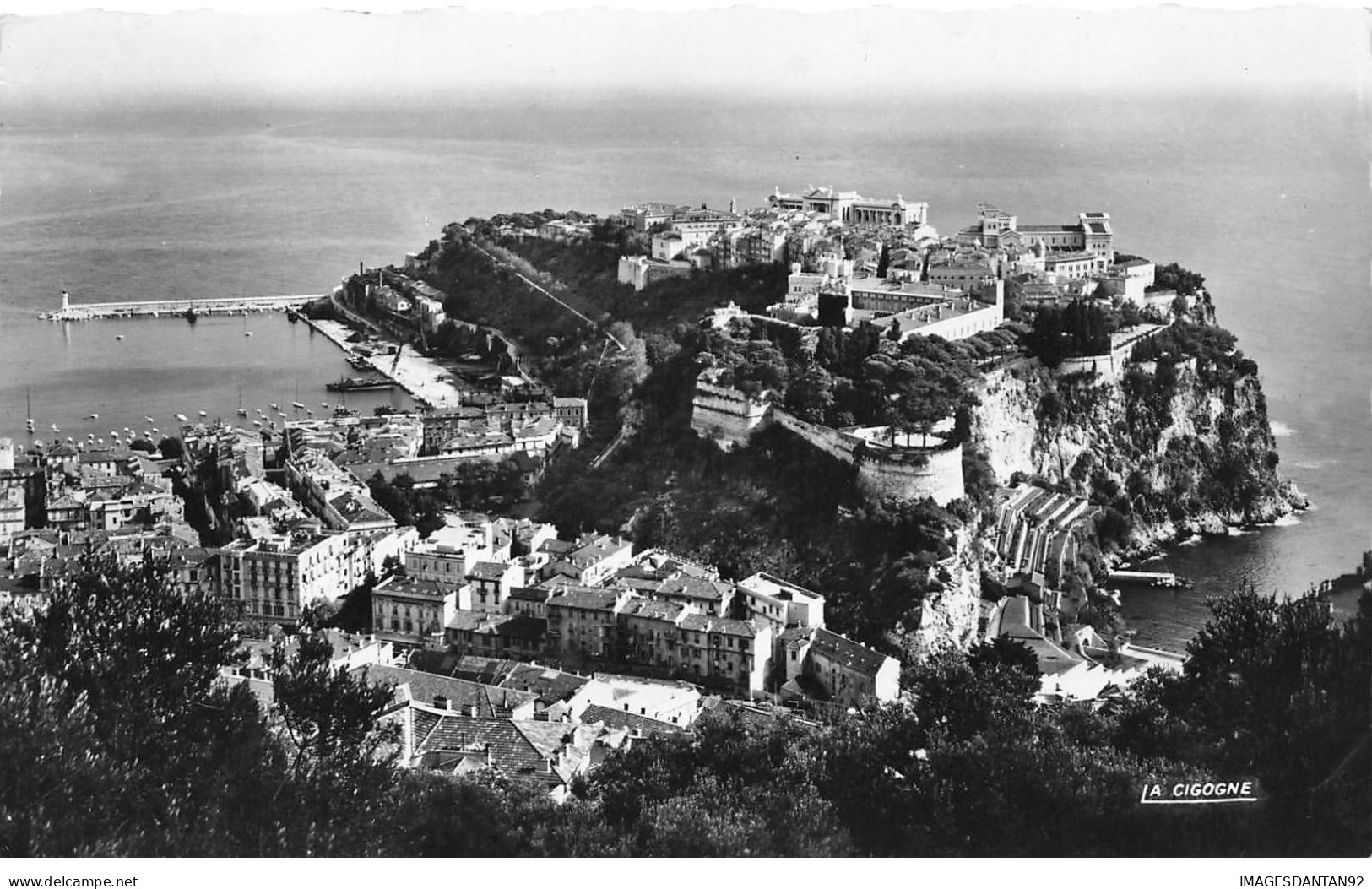 MONACO #22125 VUE ENSEMBLE DU ROCHER ET CONDAMINE + CACHET MONTE CARLO PRINCIPAUTE THEATRE AMATEUR FESTIVAL - Otros & Sin Clasificación