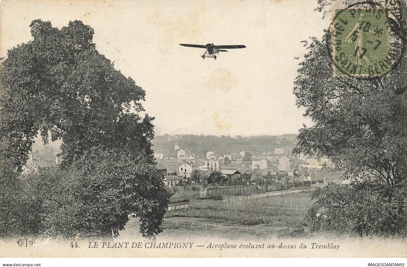 94 CHAMPIGNY SUR MARNE #21832 PLANT DE CHAMPIGNY LE TREMBLAY AVION AEROPLANE AVIATION - Champigny Sur Marne