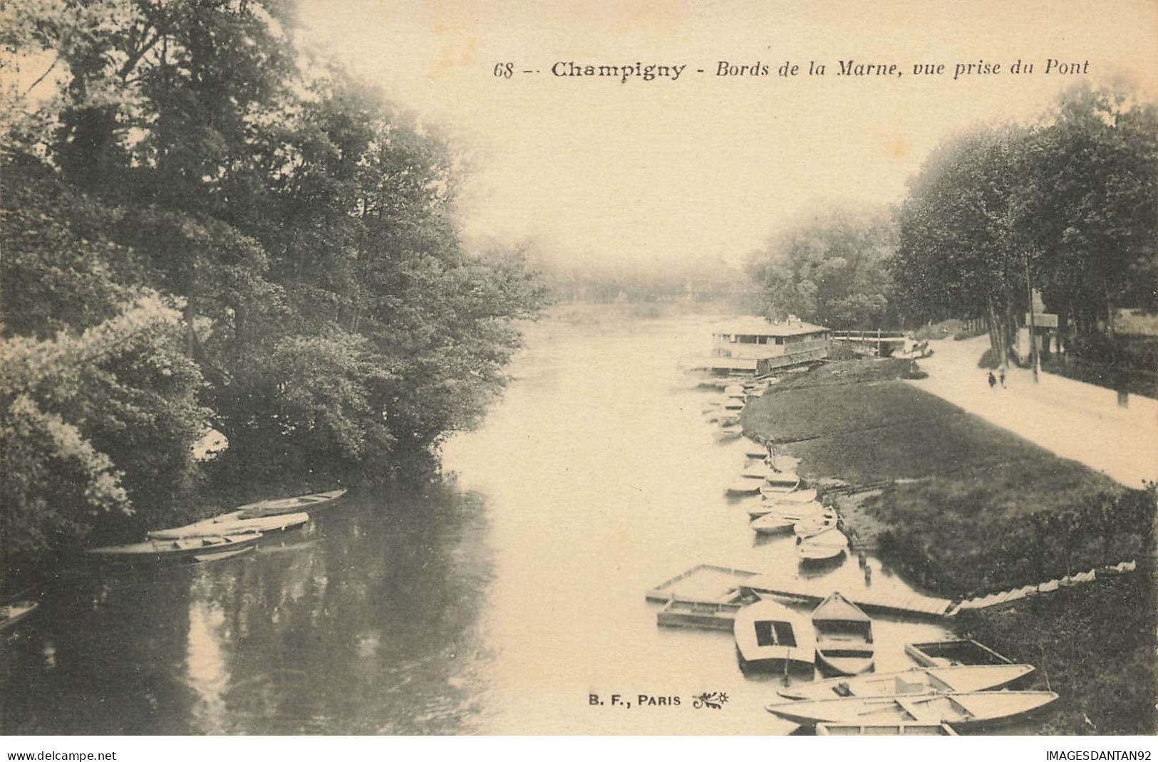 94 CHAMPIGNY SUR MARNE #21824 BORDS DE MARNE VUE DU PONT CANOTS BARQUES - Champigny Sur Marne