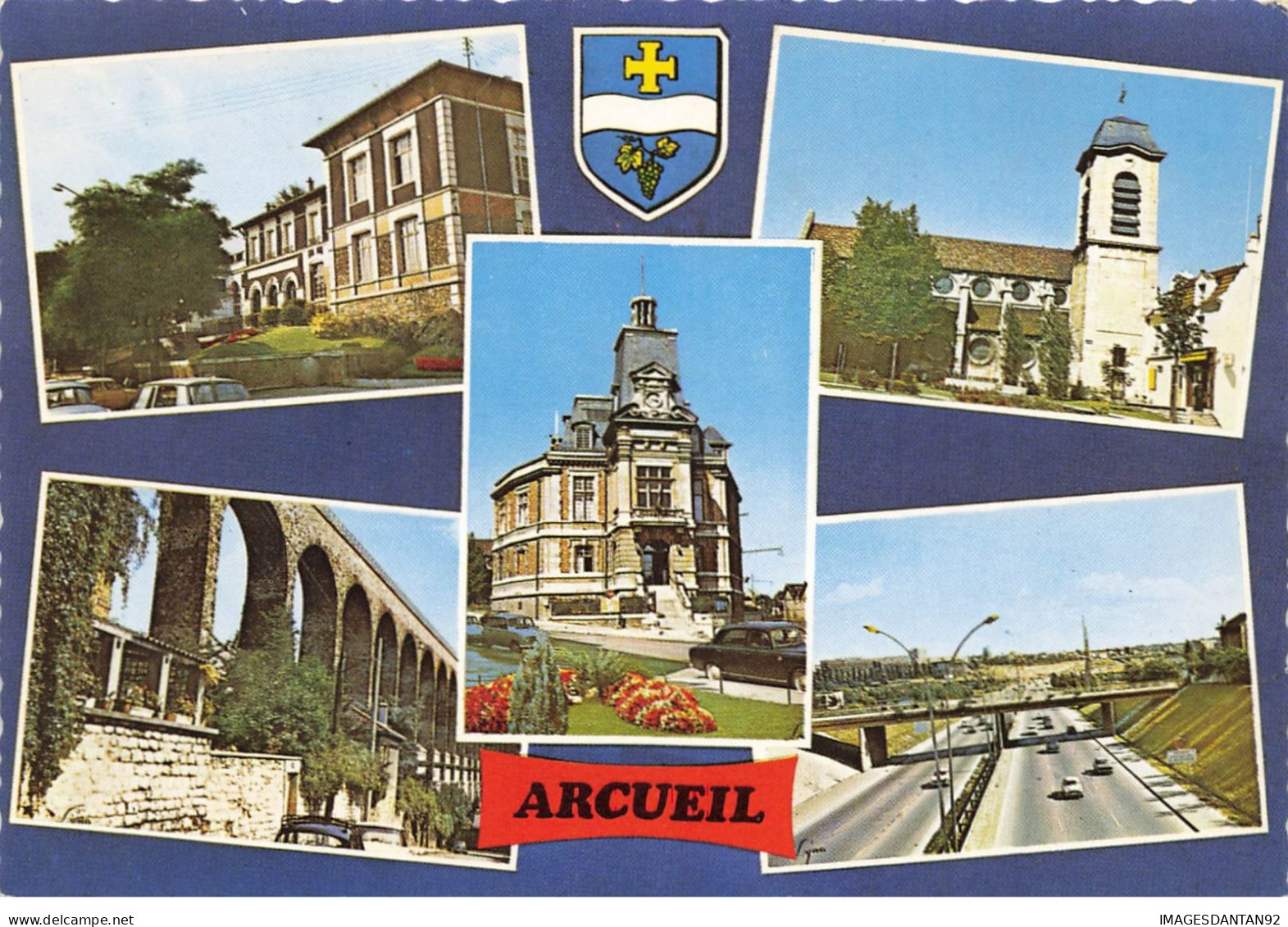 94 ARCUEIL #21796 VUES MULTIPLES ECOLE EGLISE MAIRIE AQUEDUC - Arcueil