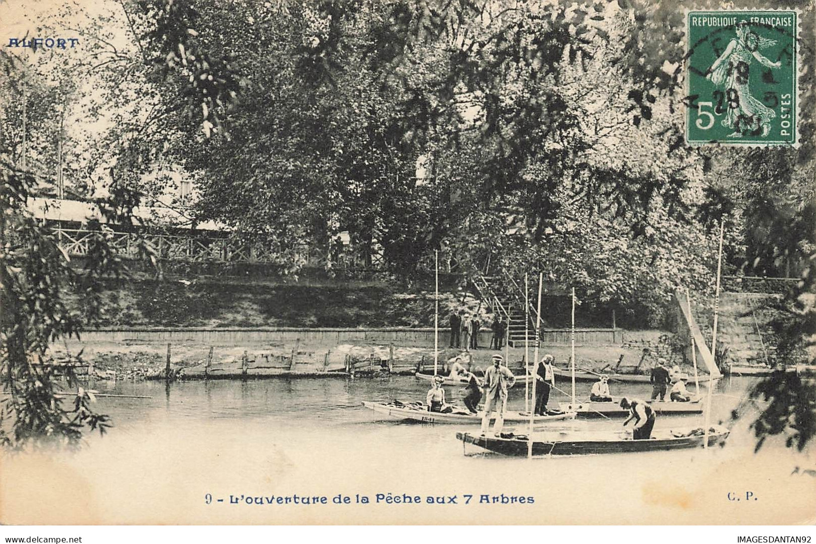 94 ALFORT #21787 OUVERTURE PECHE AUX 7 ARBRES CANOTS BARQUES - Alfortville