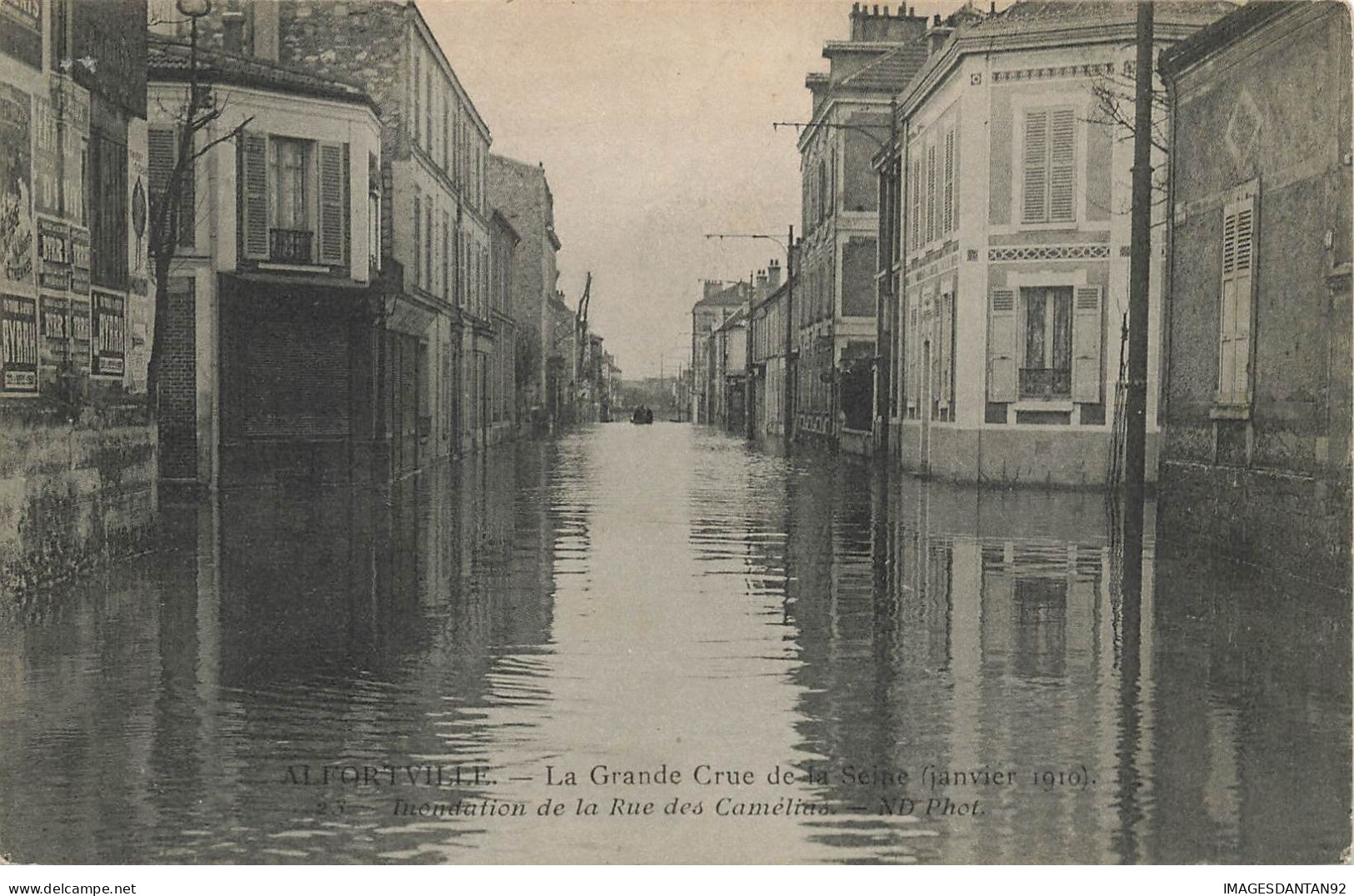 94 ALFORTVILLE #21784 GRANDE CRUE SEINE 1910 INONDATION RUE DES CAMELIAS - Alfortville