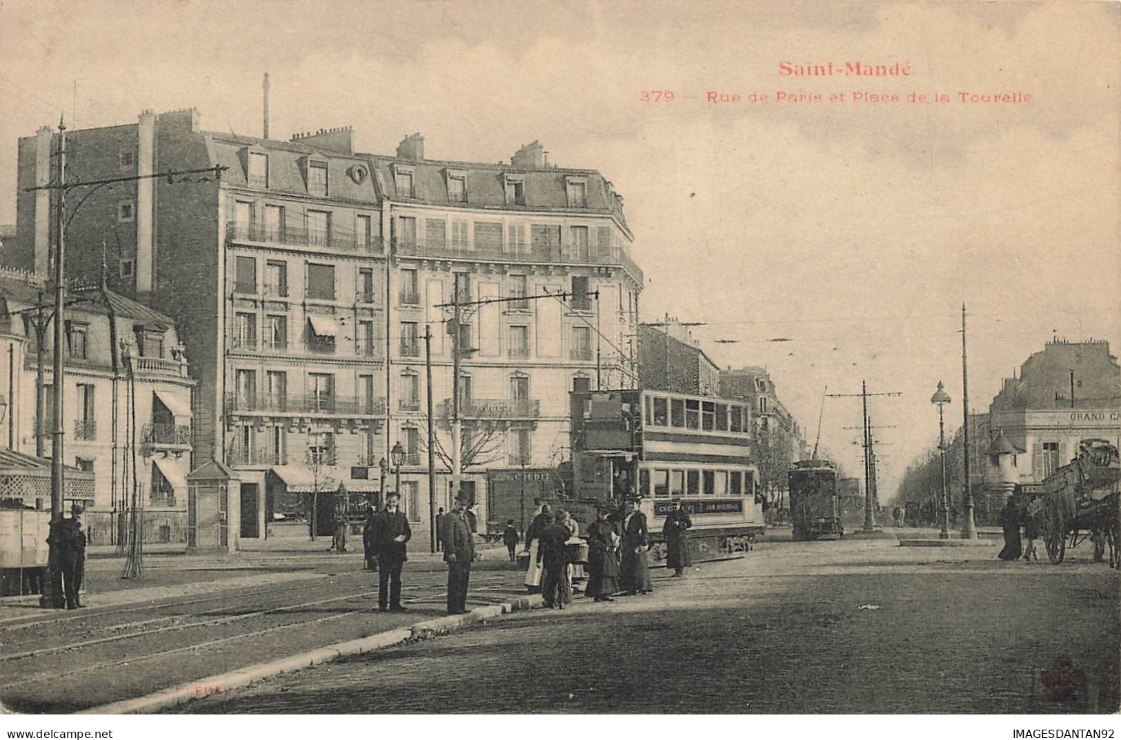 94 SAINT MANDE #21737 RUE DE PARIS PLACE LA TOURELLE TRAMWAYS - Saint Mande