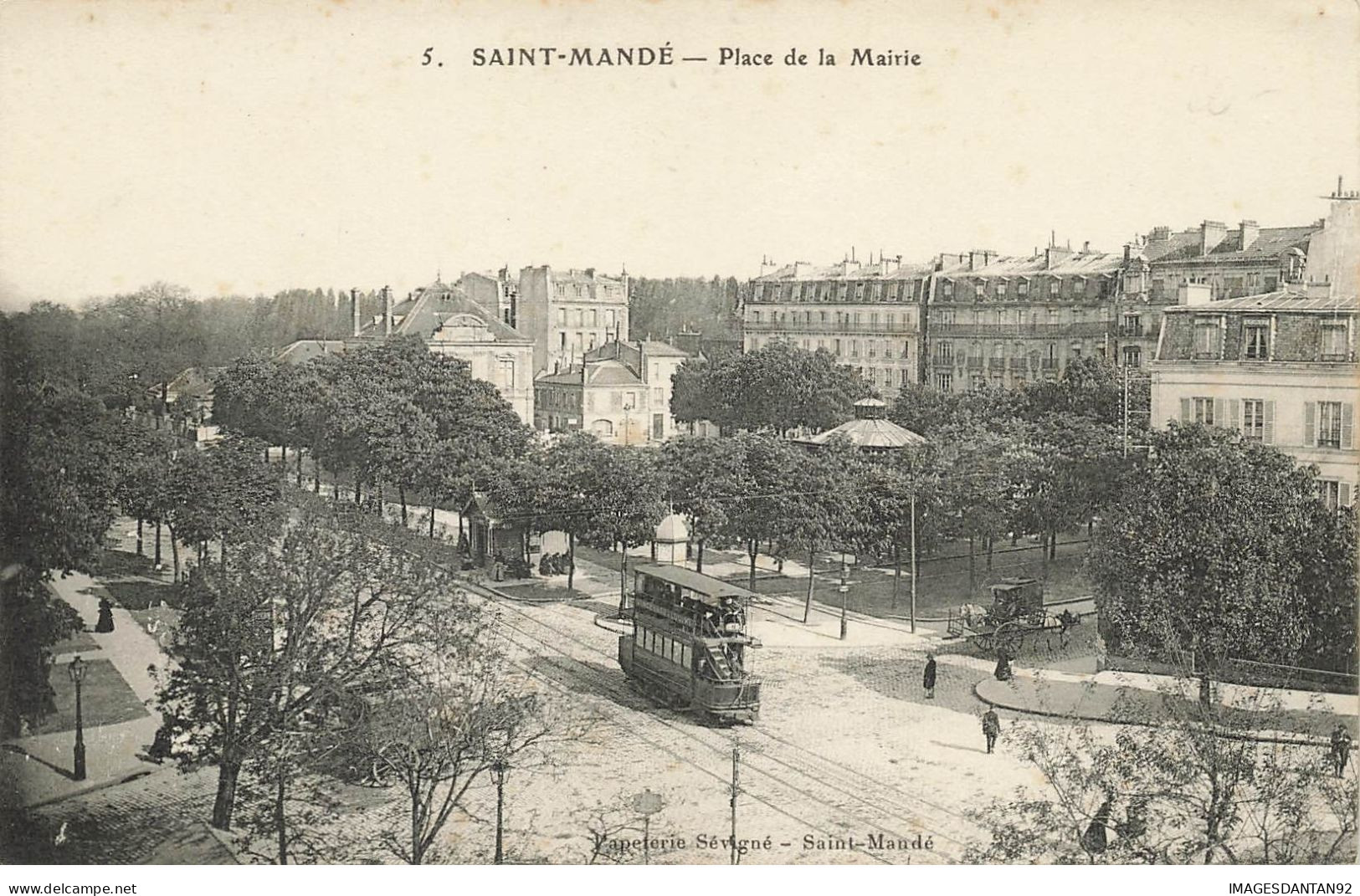 94 SAINT MANDE #21735 PLACE MAIRIE TRAMWAY ATTELAGES - Saint Mande